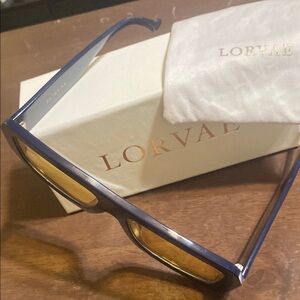 Lorvae Denim Sunglasses with Yellow Lenses